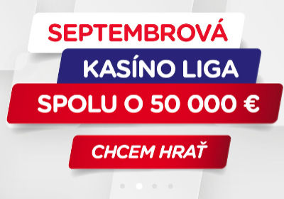 Septembrová Kasíno Liga na eTIPOS.sk