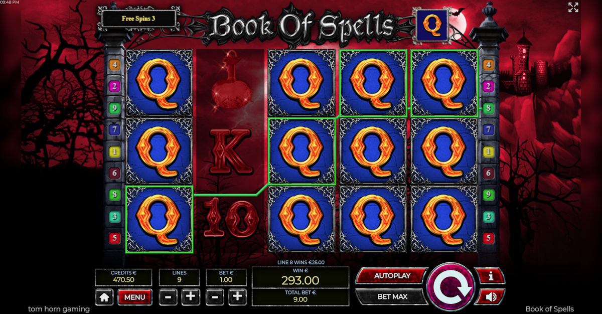Výhry cez expandujúci symbol vo freespinoch Book of Spells bývajú vysoké